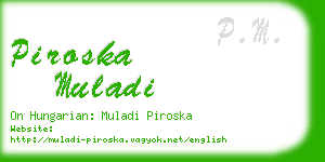 piroska muladi business card